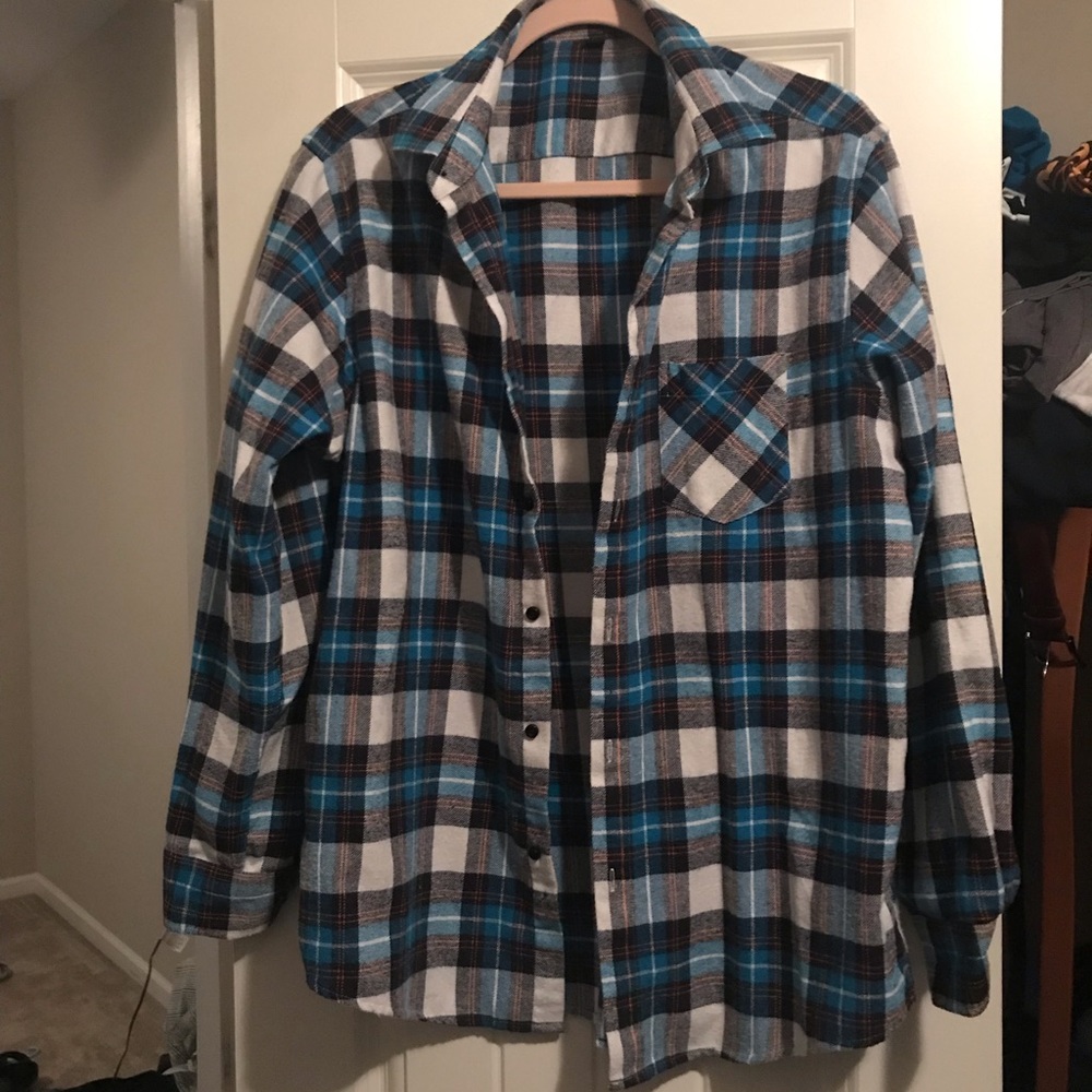 Blue And white Flannel